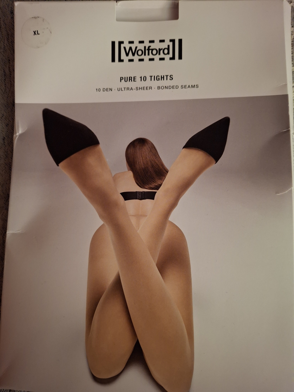 Wolford Black Pure 10 Sheer Tights Women
